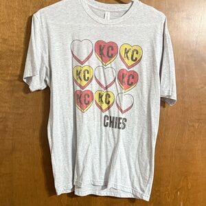 Next Level Apparel Gray KC Chiefs Unisex Adult T-Shirt